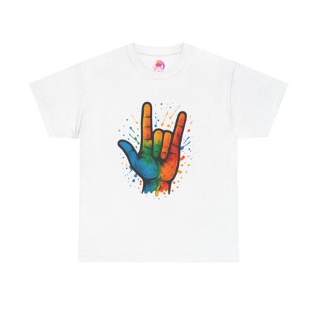 BASIC-T-SHIRT Kinder Softstyle Tee – ILY Handzeichen in Gebärdensprache