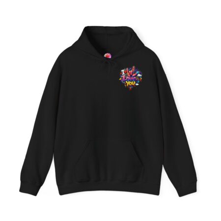 BASIC HOODIE - Bunte Graffiti I Love you Sweatshirt