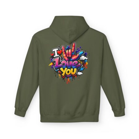 PREMIUM HOODIE - Bunte Graffiti I Love you Sweatshirt Softstyle Fleece Hoodie