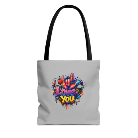 Tragetasche I Love You Graffiti Design Bunte Polyester Tasche in 3 Größen