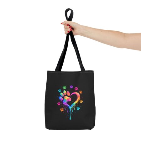 Tragetasche – Rainbow Pawprint Heart für Tierliebhaber