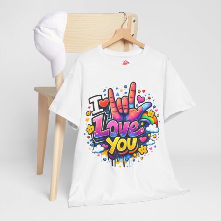 BASIC T-SHIRT Graffiti Heart Pop-Art T-Shirt – Farbe, Herz & Statement