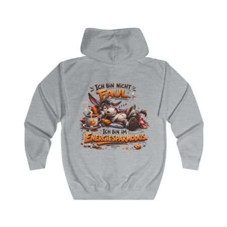 BASIC HOODIE - "Ich bin nicht faul, ich bin im Energiesparmodus" Unisex Zip Hoodie