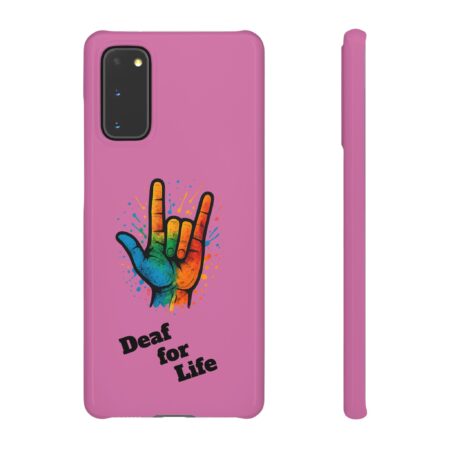 Android Case Pink Gebärdensprache Motiv mit Schrift