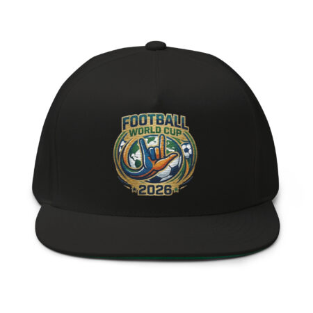 Flat Bill-Cap - World Cup 2026 Handzeichen Logo Strickerei