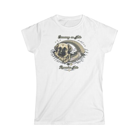T-Shirt – Damen – Erinnerung an Jette – Hund, Regenbogen, Memorial