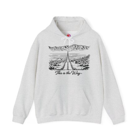 Hoodie – This Is The Way – Minimalistisches Road‑Trip Motiv – Scenic Graphic